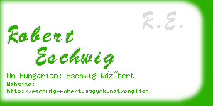 robert eschwig business card